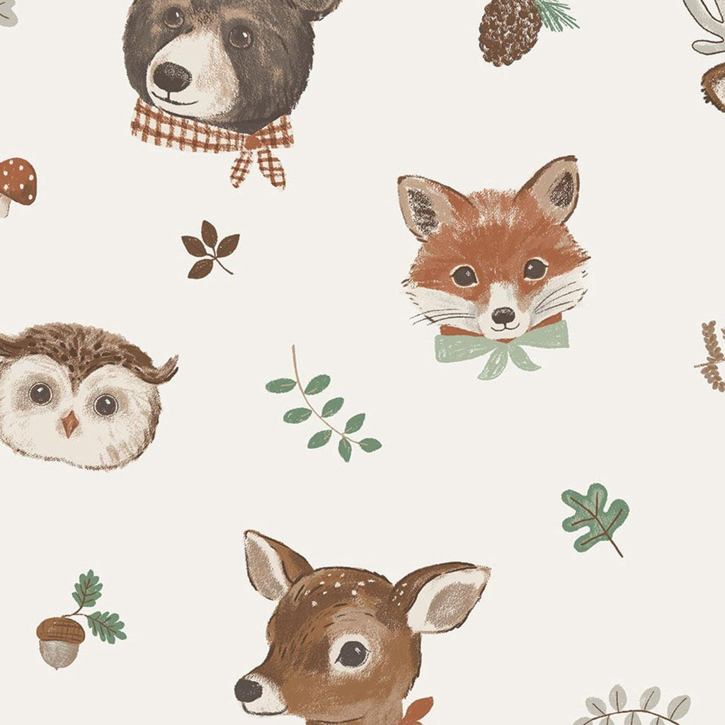 Angel Dear - Two-Way Zipper Footie - Woodland Animal Faces-Footies + Rompers (Basic)-Newborn-Posh Baby