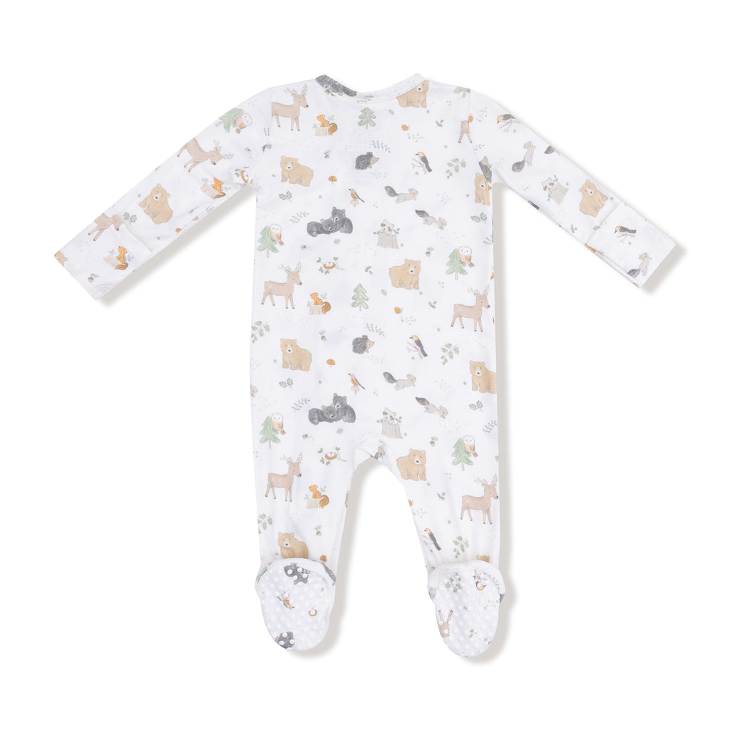 Angel Dear - Two-Way Zipper Footie - Woodland Babies-Footies + Rompers (Basic)-Newborn-Posh Baby