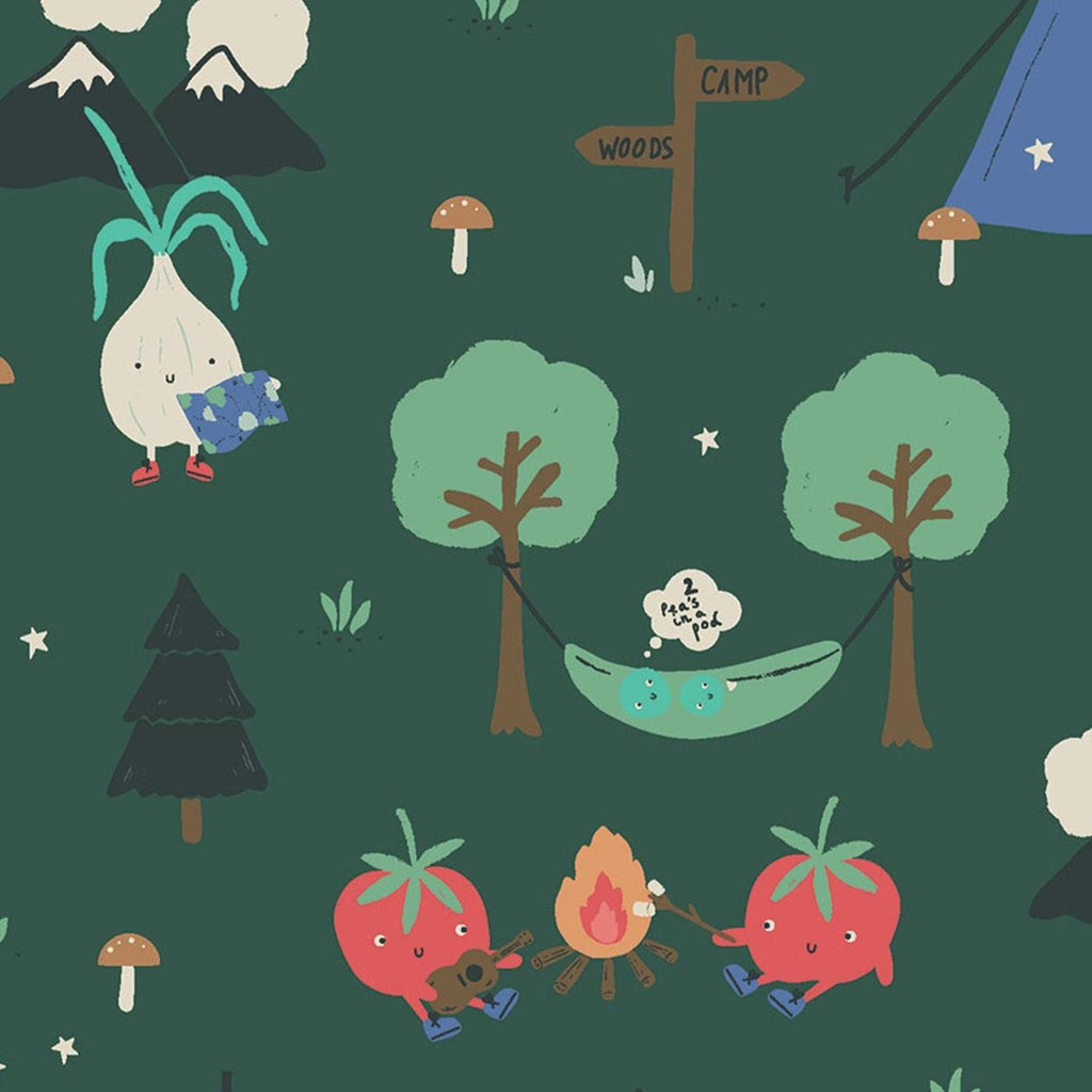 Angel Dear - Two-Way Zipper Romper - Camping Veggies-Footies + Rompers (Basic)-0-3M-Posh Baby