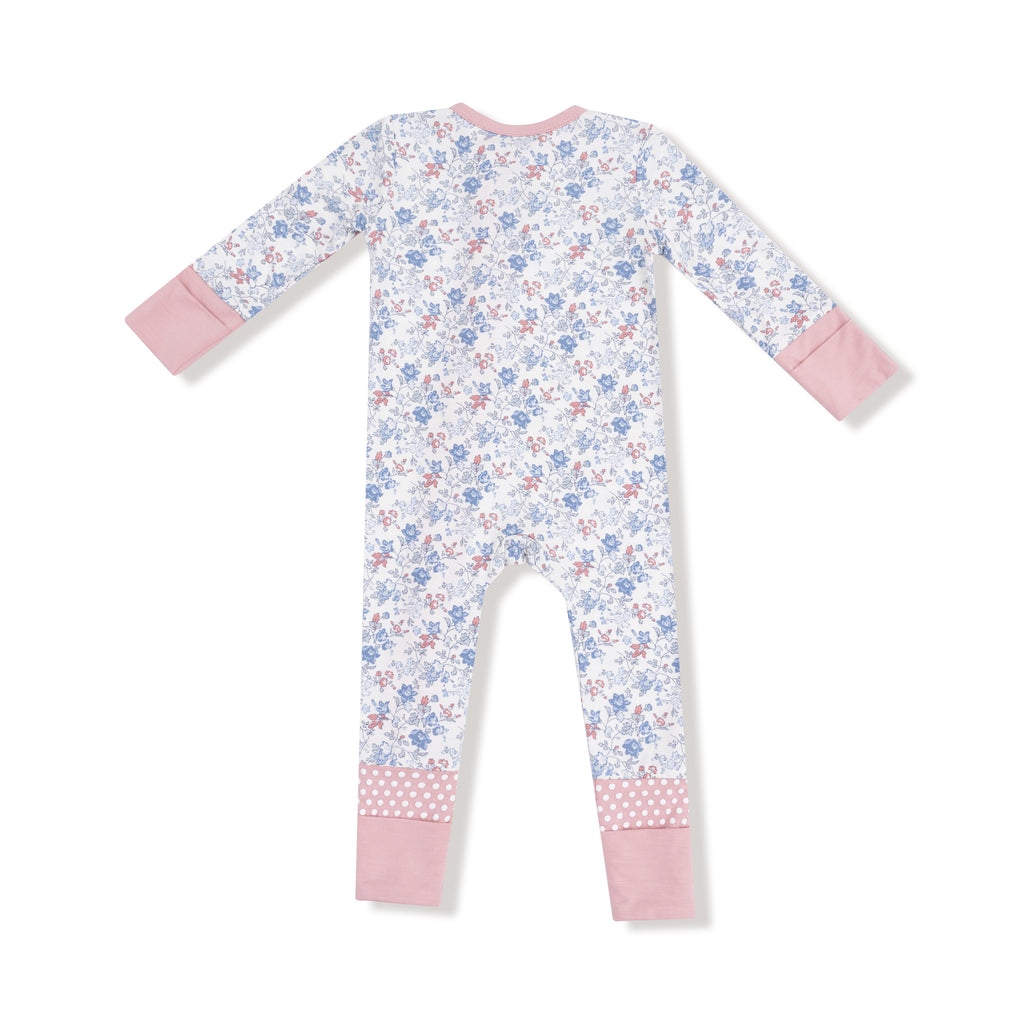 Angel Dear - Two-Way Zipper Romper - Country Girl Floral-Footies + Rompers (Basic)-0-3M-Posh Baby