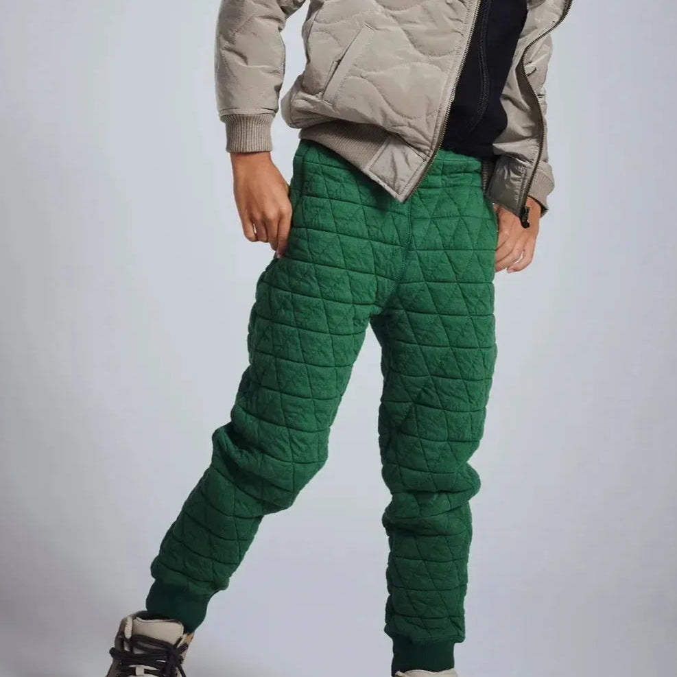 Appaman - Quilted Sweatpant - Forest Green-Bottoms-2T-Posh Baby