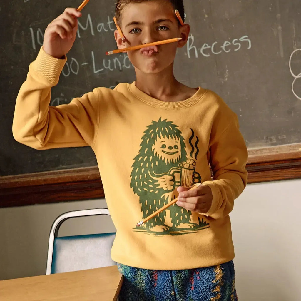 Appaman - Revel Crewneck - Happy Bigfoot-Long Sleeves-2T-Posh Baby