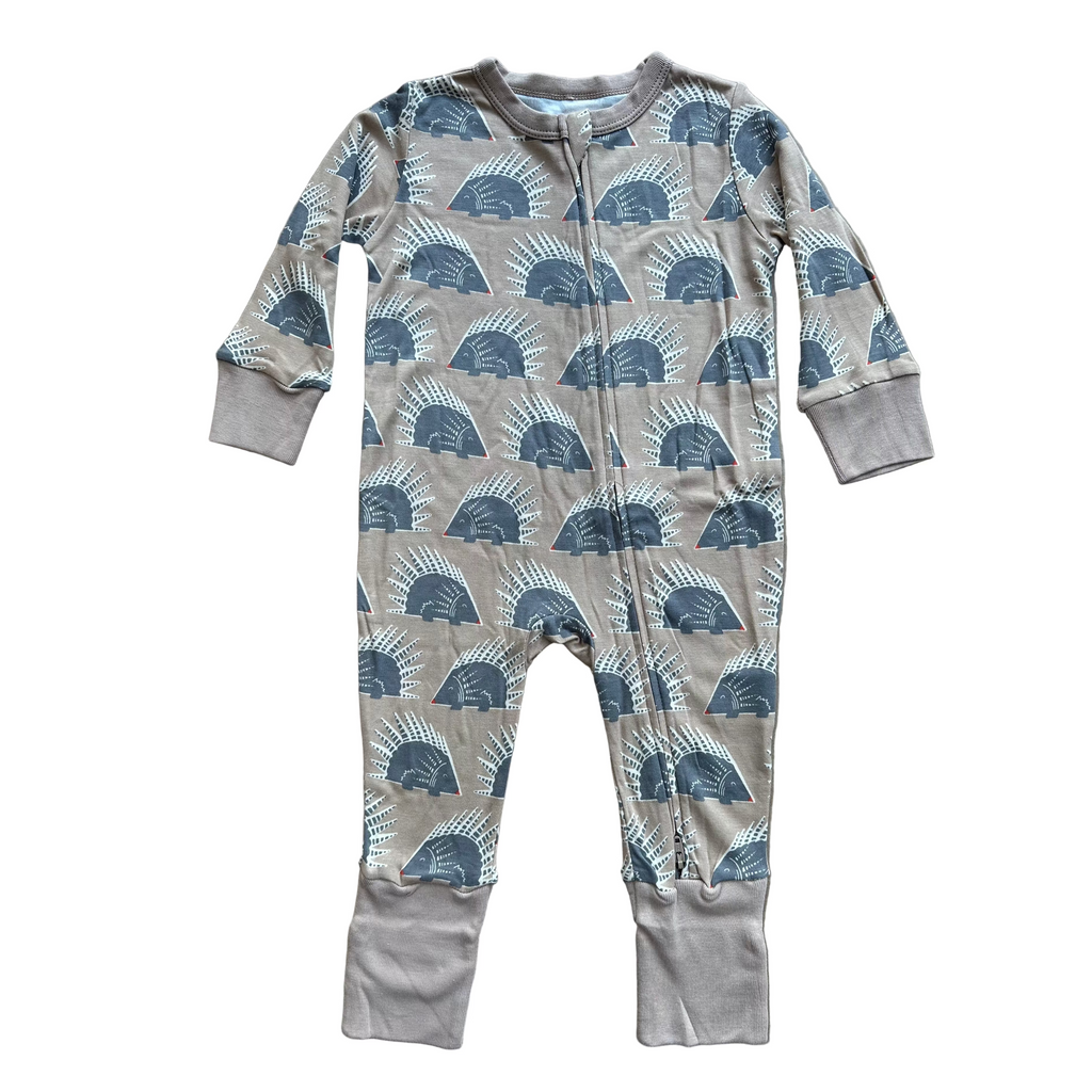 Apple Park - Organic Convertible Coverall - Chill Quill-Footies + Rompers (Basic)-0-3M-Posh Baby