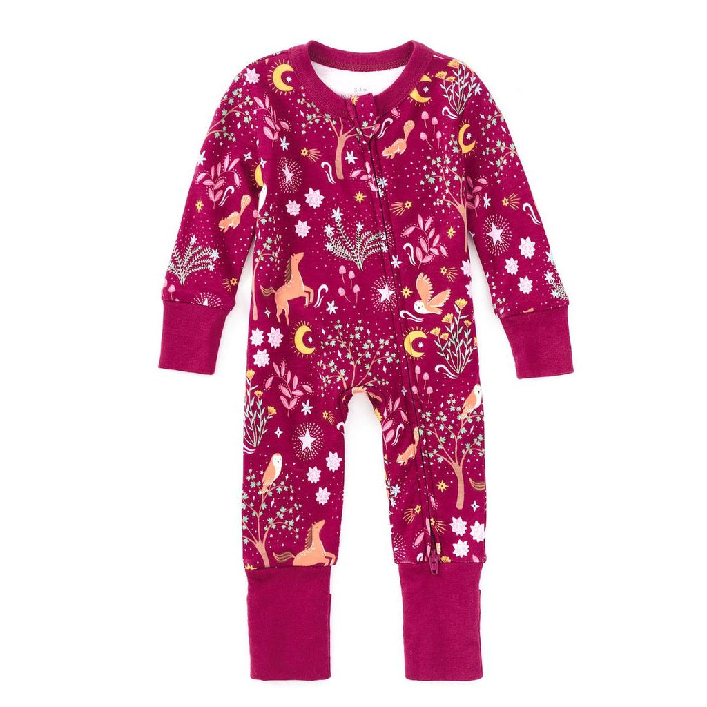 Apple Park - Organic Convertible Coverall - Woodland Dreams-Footies + Rompers (Basic)-0-3M-Posh Baby