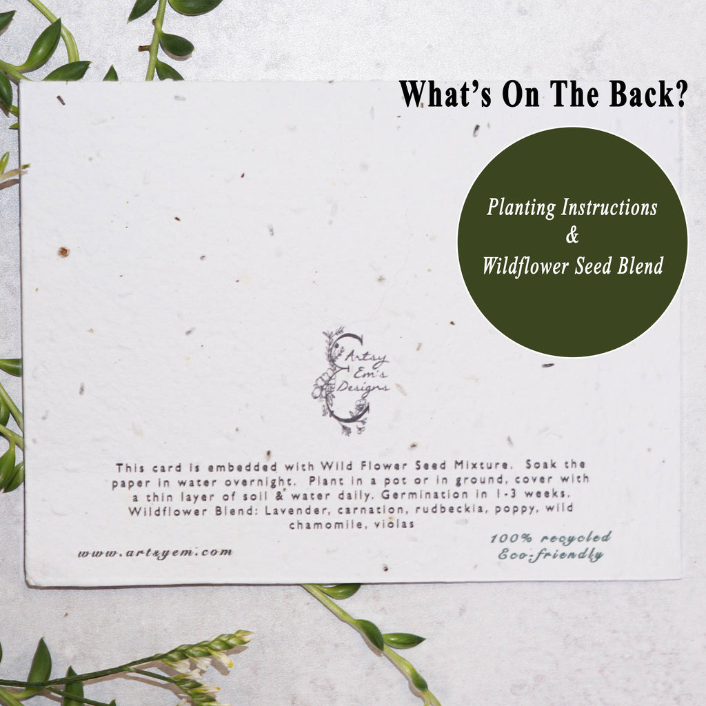 Artsy Em - Wildflower Seed Paper Card - Baby-Greeting Cards-Posh Baby