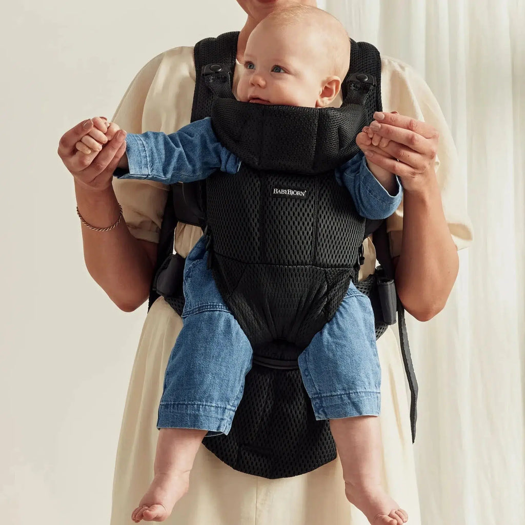 Baby Bjorn - Baby Carrier Free - Black Mesh-Baby Carriers-Posh Baby