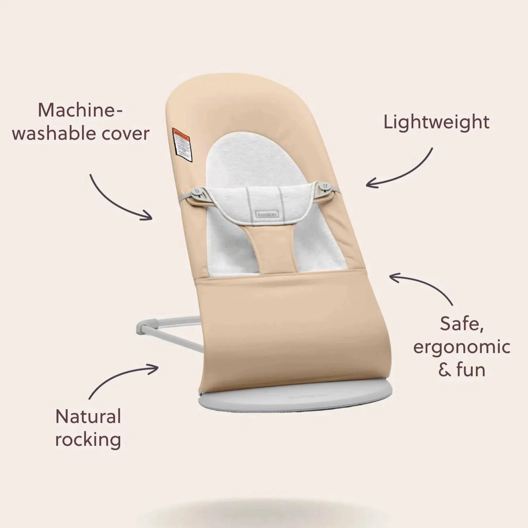 Baby bjorn bouncer beige grey shop
