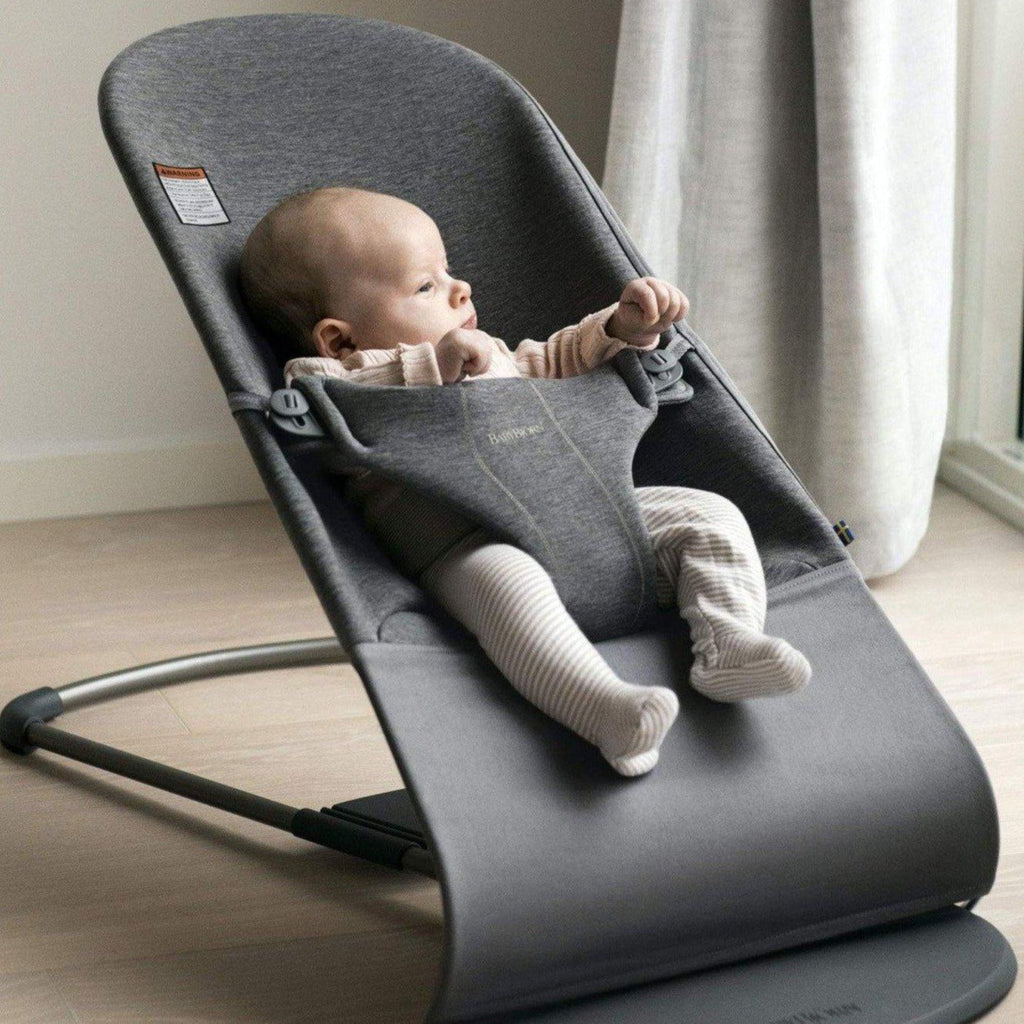 Baby Bjorn - Bouncer Bliss 3D Jersey - Charcoal Grey-Bouncers + Loungers-Posh Baby