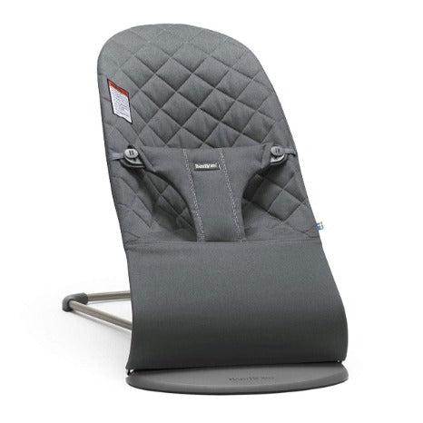 Baby Bjorn - Bouncer Bliss Woven - Classic Quilt - Anthracite-Bouncers + Loungers-Posh Baby