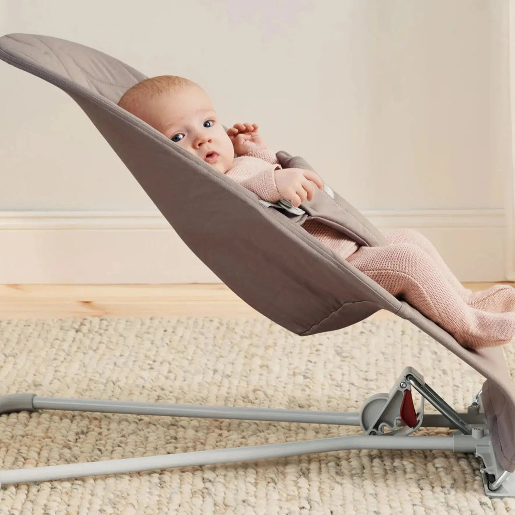 Baby Bjorn - Bouncer Bliss Woven - Petal Quilt - Sand Grey-Bouncers + Loungers-Posh Baby