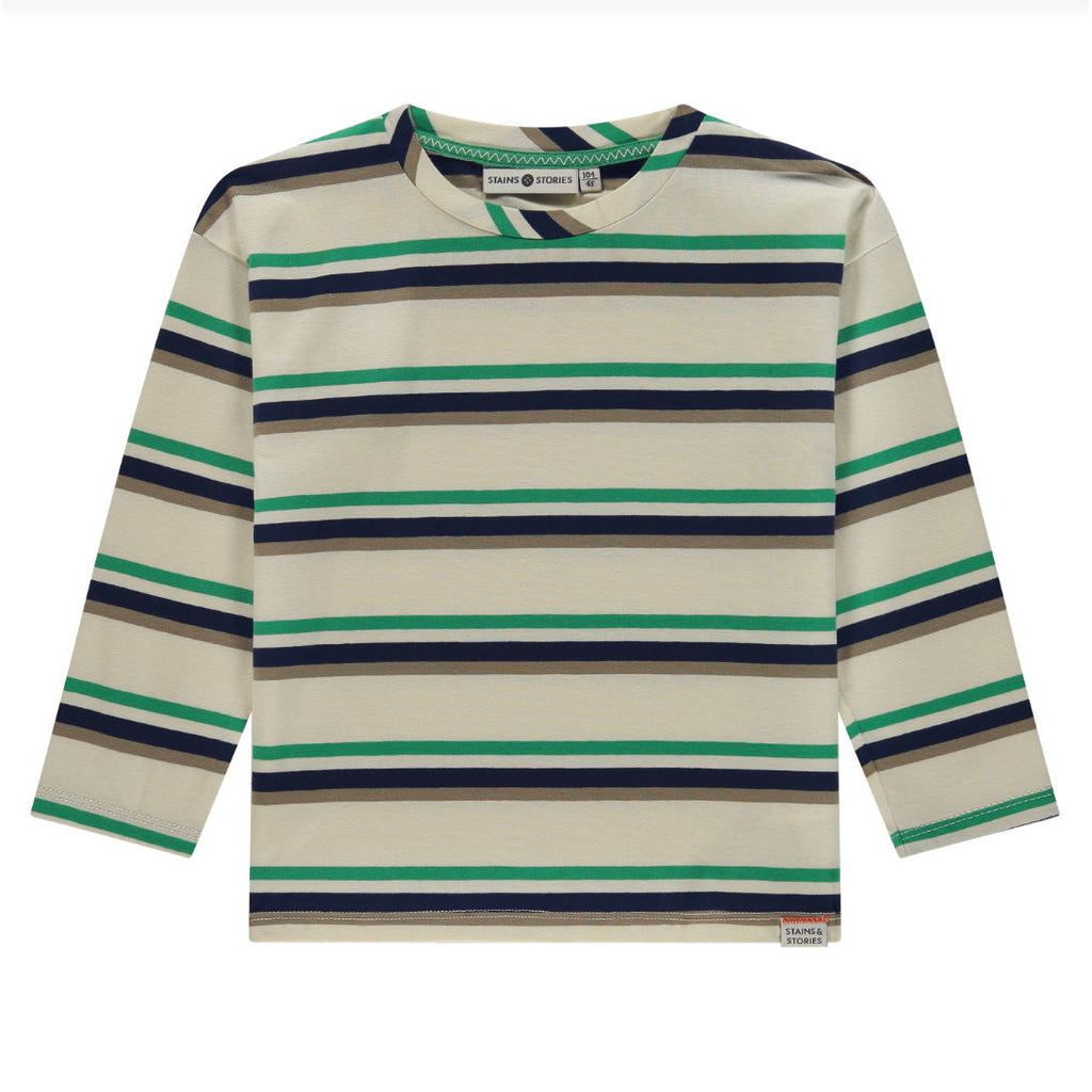 Babyface - Cotton Long Sleeve Tee - Color Stripe-Long Sleeves-2T-Posh Baby