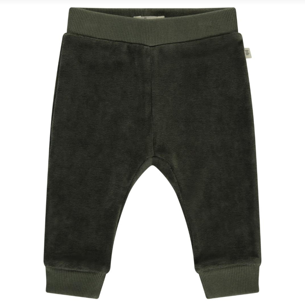 Babyface - Organic Cotton Velour Pant - Basil-Bottoms-3-6M-Posh Baby