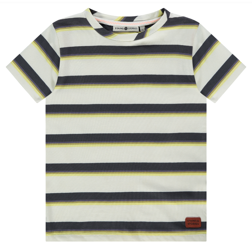 Babyface - Short Sleeve T-Shirt - Multi Stripe-Short Sleeves-2T-Posh Baby