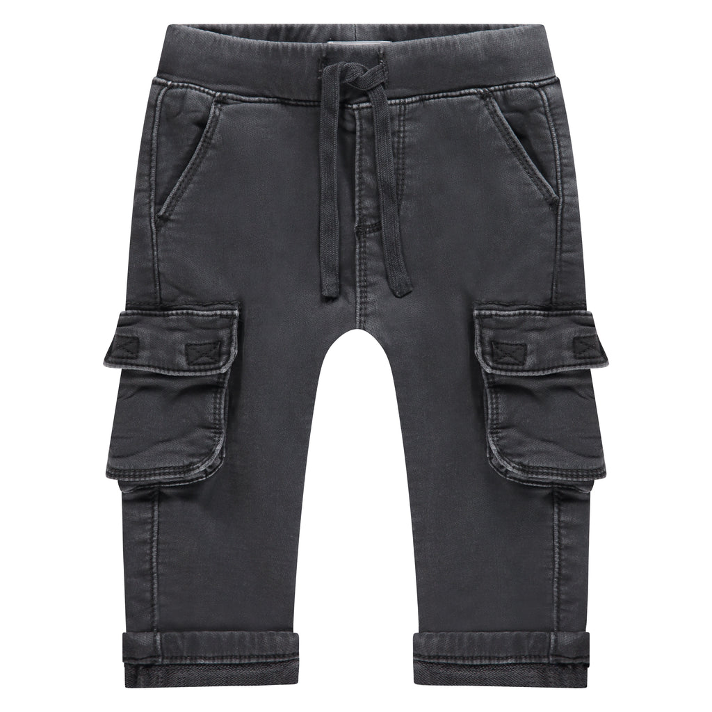 Babyface - Soft Cargo Pants - Anthracite-Bottoms-3-6M-Posh Baby