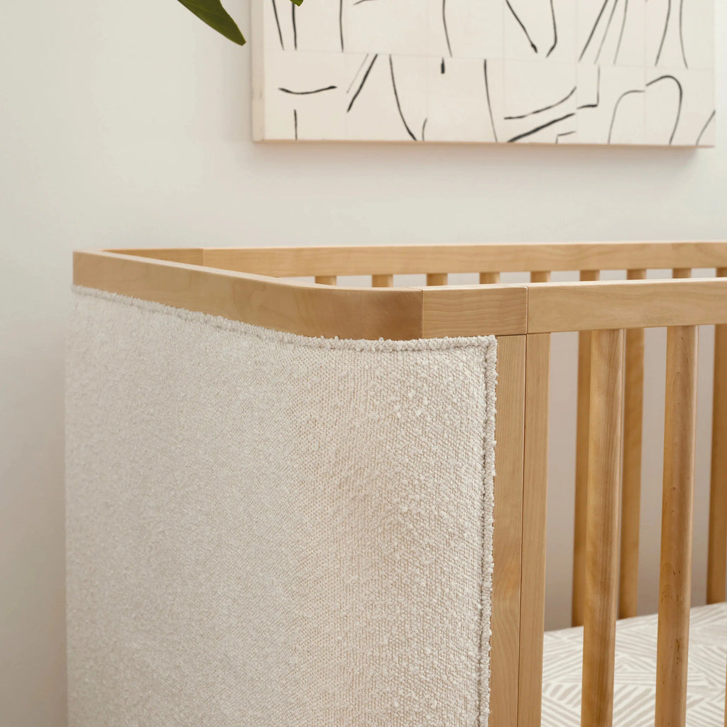 Babyletto - Bondi Boucle - 4-in-1 Convertible Crib - Honey with Ivory Boucle-Cribs-Store Pickup in 2-5 Weeks-Posh Baby