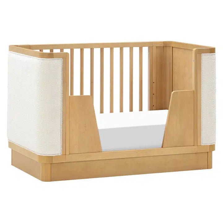 Babyletto - Bondi Boucle - 4-in-1 Convertible Crib - Honey with Ivory Boucle-Cribs-Store Pickup in 2-5 Weeks-Posh Baby