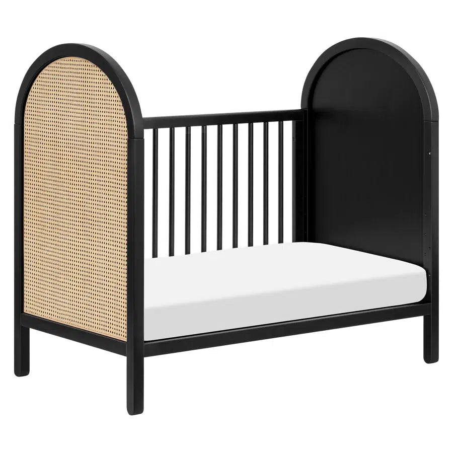 Babyletto - Bondi Cane - 3-in-1 Convertible Crib - Black with Natural Cane-Cribs-Store Pickup in 2-5 Weeks-Posh Baby