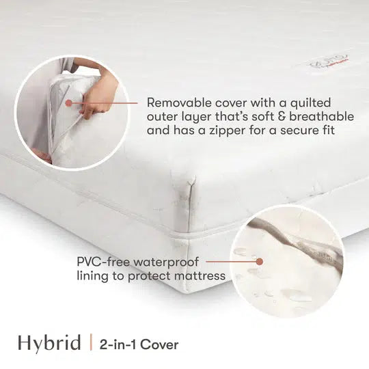 Babyletto - Crib Mattress w/ Hybrid Quilted Waterproof Cover (2-Stage)-Crib Mattresses-Store Pickup - IN-STOCK NOW-Posh Baby