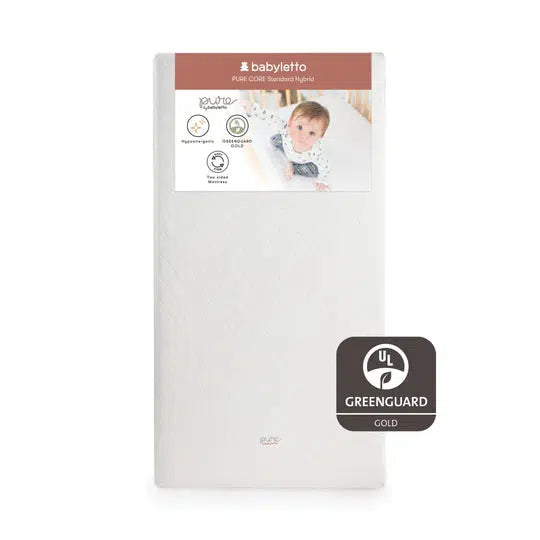 Babyletto - Crib Mattress w/ Hybrid Quilted Waterproof Cover (2-Stage)-Crib Mattresses-Store Pickup (ETA Mid April)-Posh Baby