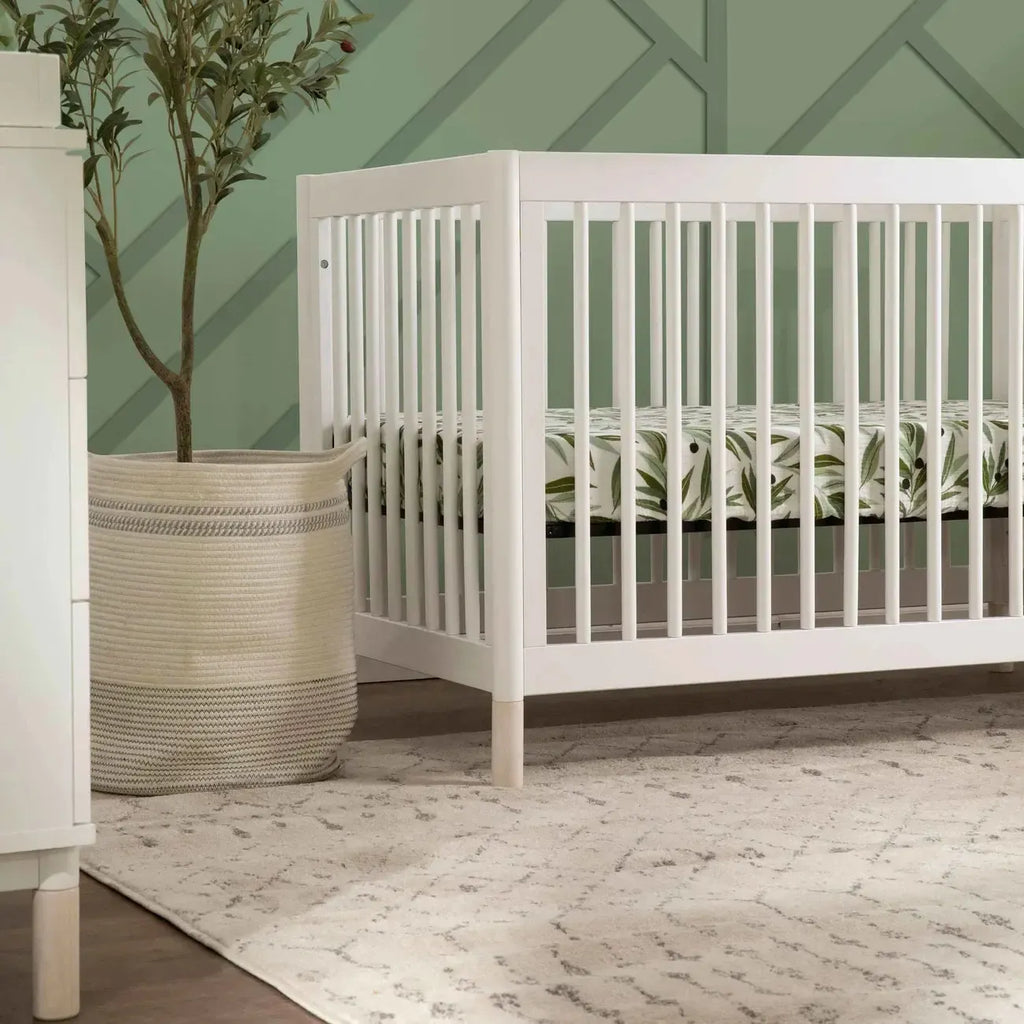 Babyletto - Gelato 4-in-1 Convertible Crib - White + Washed Natural Feet-Cribs-Posh Baby