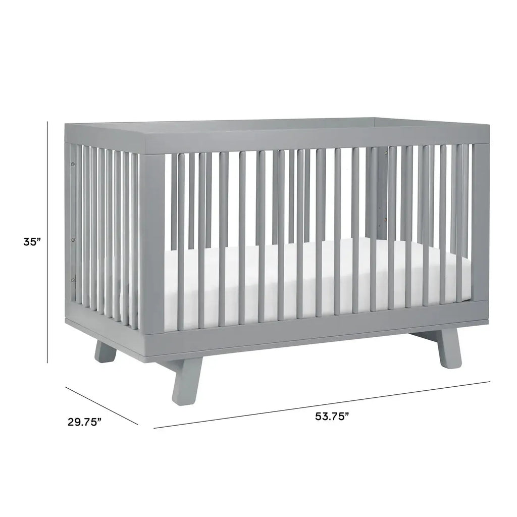 Babyletto - Hudson 3-in-1 Convertible Crib - Grey Finish-Cribs-Posh Baby