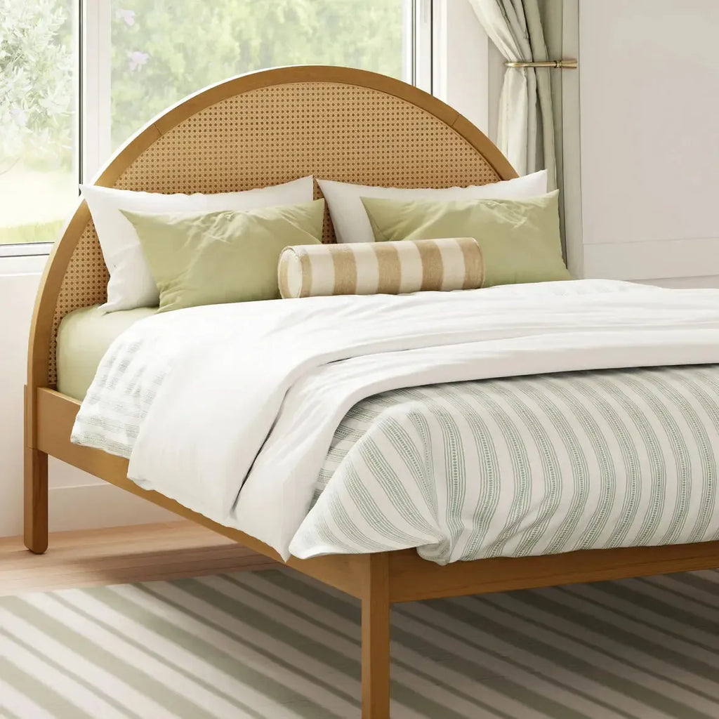 Babyletto Kids - Bondi Cane Full Bed - Honey-Big Kid Beds-Posh Baby