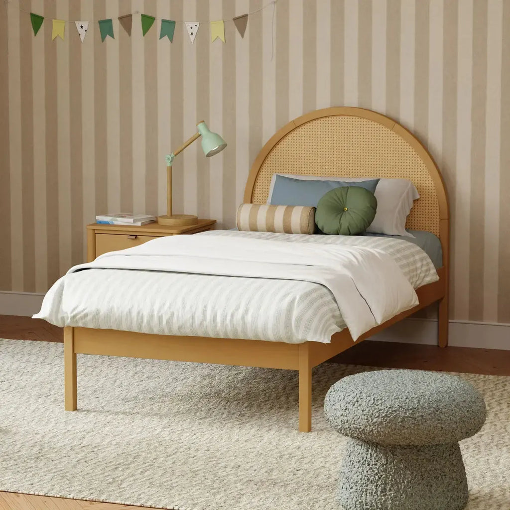 Babyletto Kids - Bondi Cane Twin Bed - Honey-Twin Beds-Posh Baby