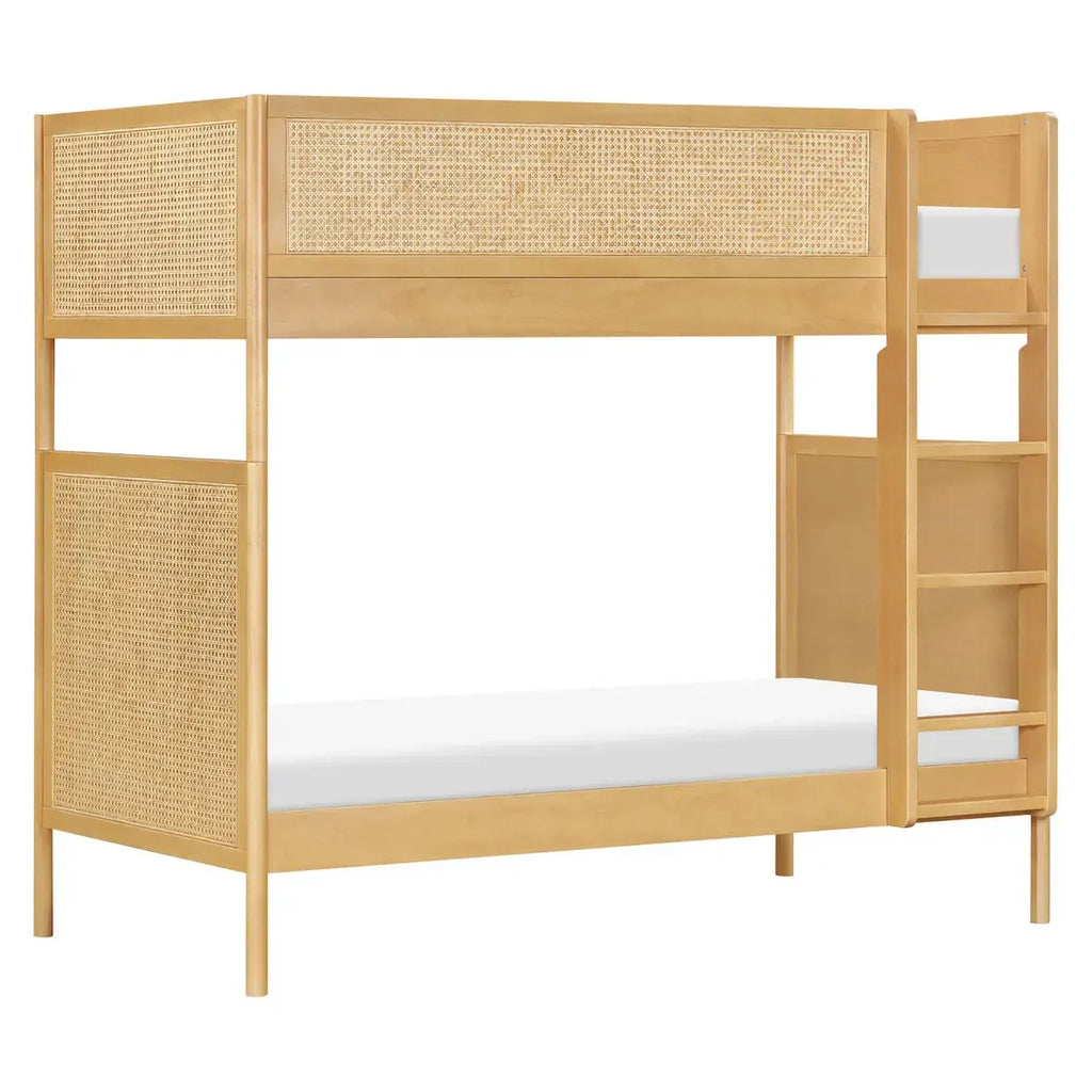 Babyletto Kids - Bondi Twin Cane Convertible Bunk Bed - Honey-Bunk Beds-Posh Baby