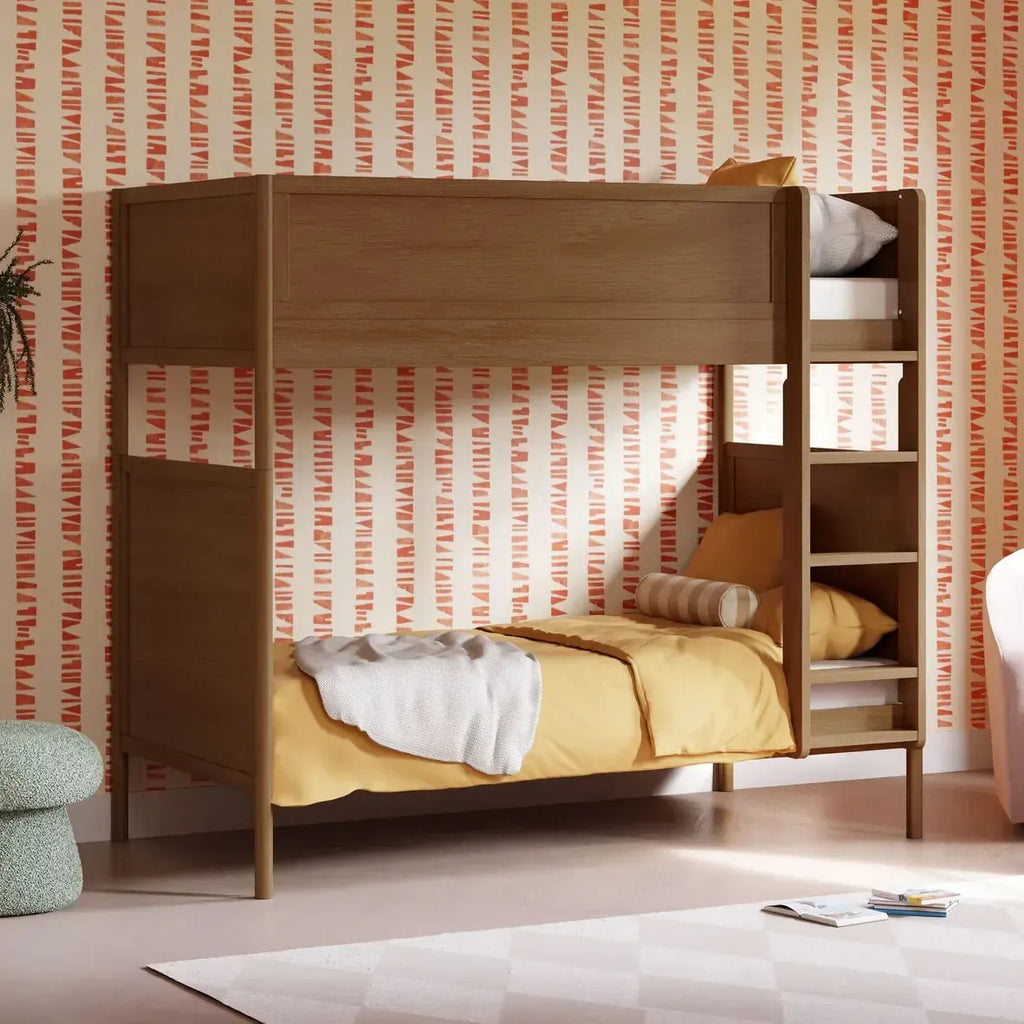 Babyletto Kids - Bondi Twin Convertible Bunk Bed - Natural Walnut-Bunk Beds-Posh Baby