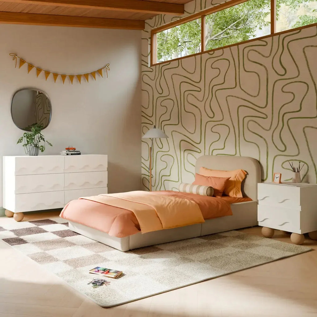 Babyletto Kids - Nara Twin Bed - Performance Beach Eco-Weave-Twin Beds-Posh Baby