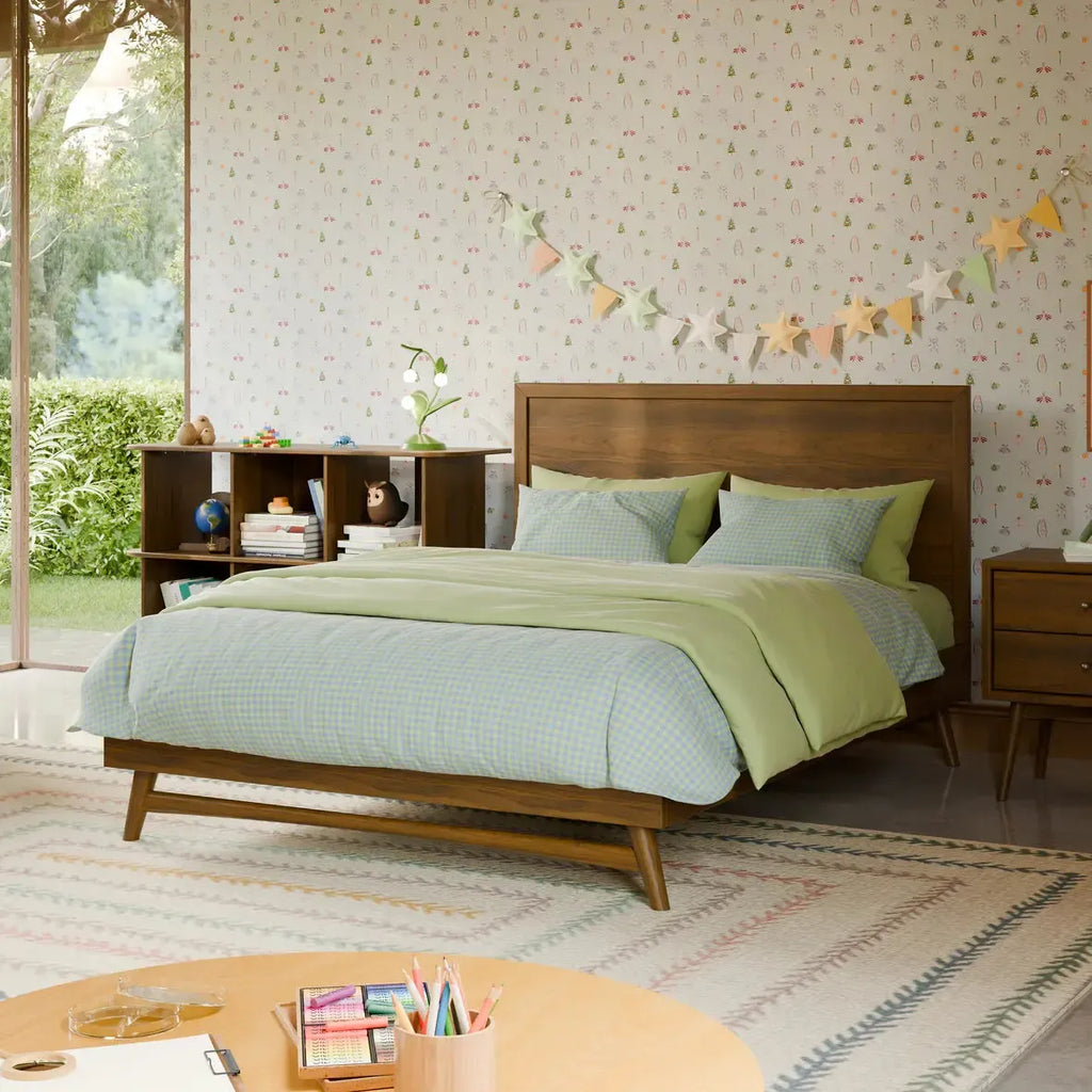 Babyletto Kids - Palma Full Bed - Natural Walnut-Big Kid Beds-Posh Baby