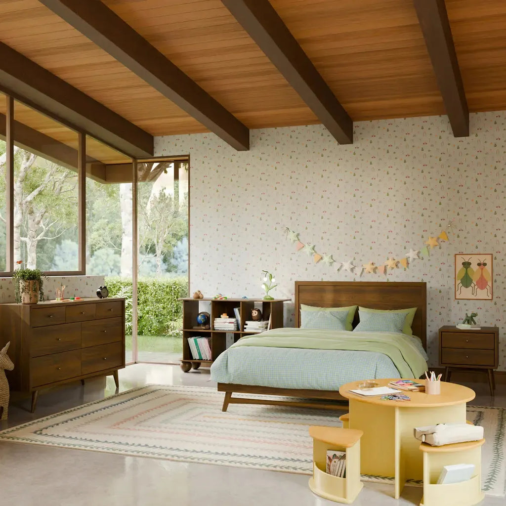 Babyletto Kids - Palma Full Bed - Natural Walnut-Big Kid Beds-Posh Baby