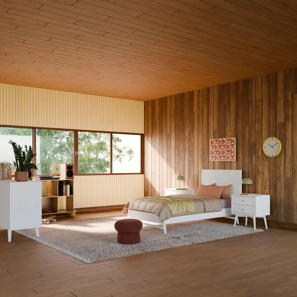 Babyletto Kids - Palma Twin Bed - White-Twin Beds-Posh Baby