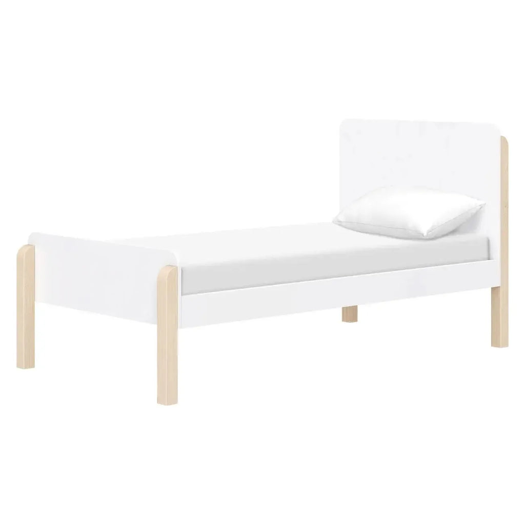 Babyletto Kids - TipToe Twin Bed - White + Washed Natural-Twin Beds-Posh Baby