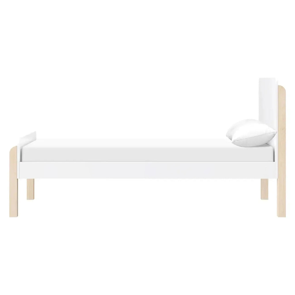 Babyletto Kids - TipToe Twin Bed - White + Washed Natural-Twin Beds-Posh Baby