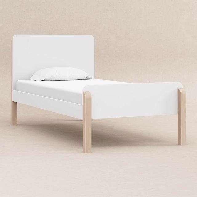 Babyletto Kids - TipToe Twin Bed - White + Washed Natural-Twin Beds-Posh Baby