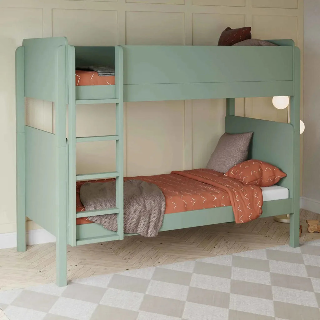 Babyletto Kids - TipToe Twin Convertible Bunk Bed - Light Sage-Bunk Beds-Posh Baby