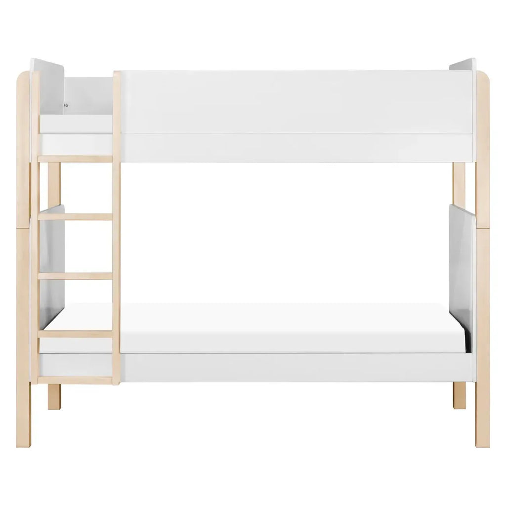 Babyletto Kids - TipToe Twin Convertible Bunk Bed - White + Washed Natural-Bunk Beds-Posh Baby
