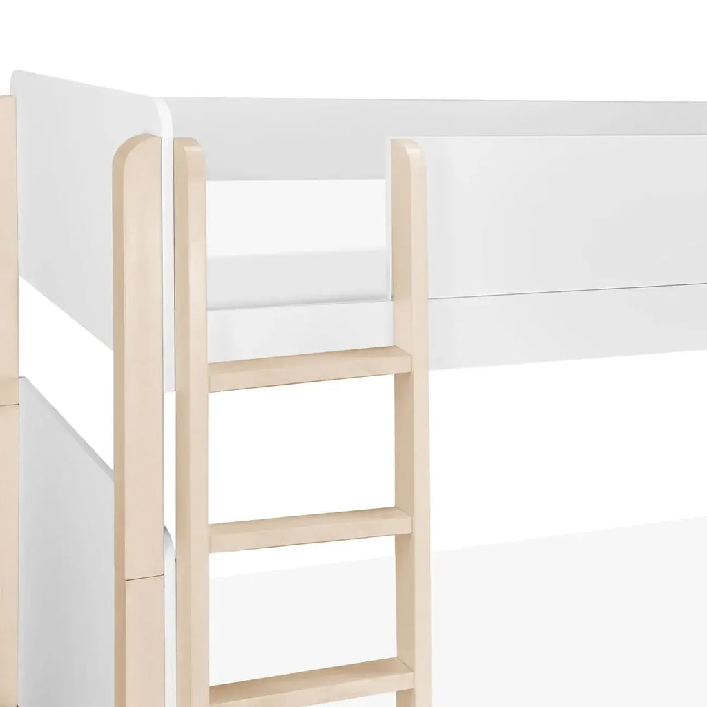 Babyletto Kids - TipToe Twin Convertible Bunk Bed - White + Washed Natural-Bunk Beds-Posh Baby