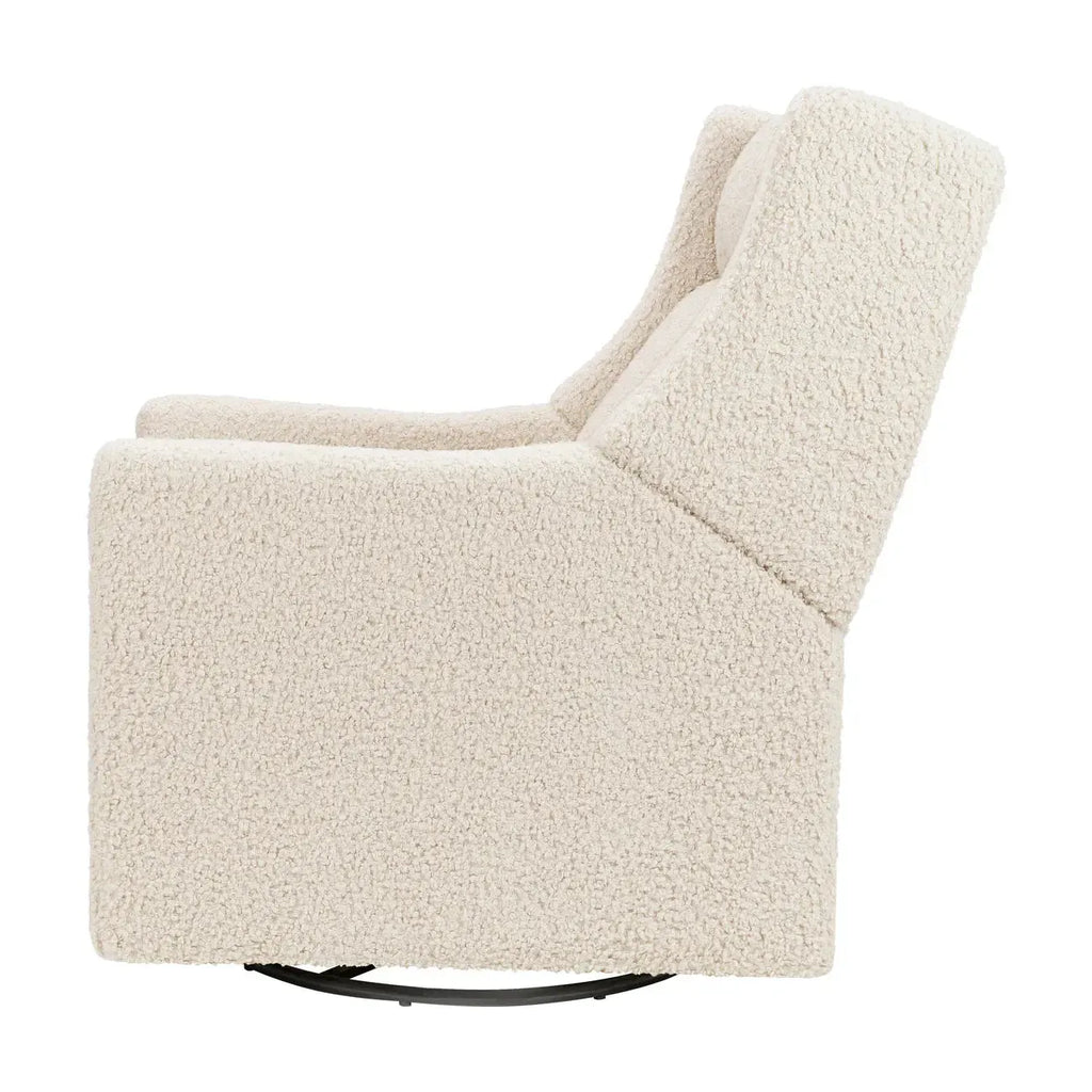 Babyletto - Kiwi Deluxe Heat + Massage Power Recliner w/Adjustable Headrest - Almond Teddy Loop-Chairs-Posh Baby