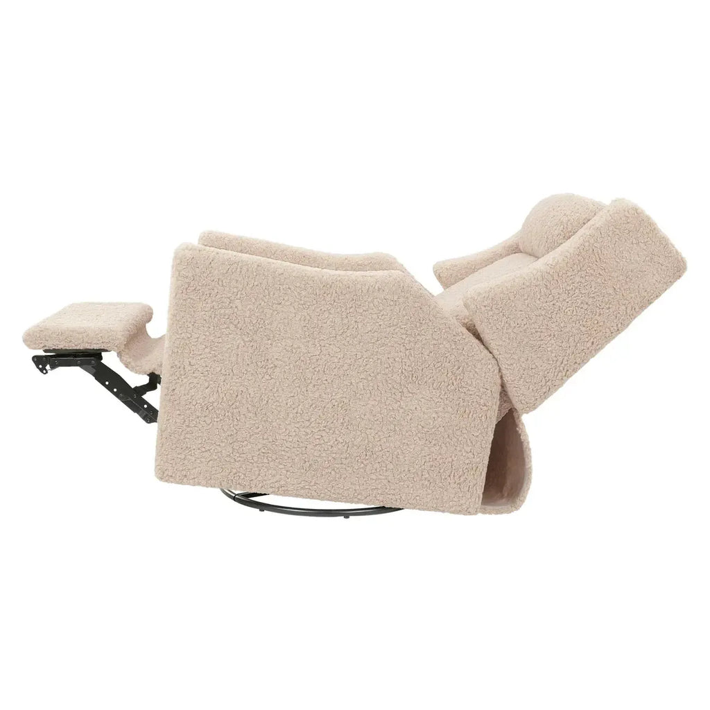 Babyletto - Kiwi Deluxe Heat + Massage Power Recliner w/Adjustable Headrest - Chai Shearling-Chairs-Posh Baby