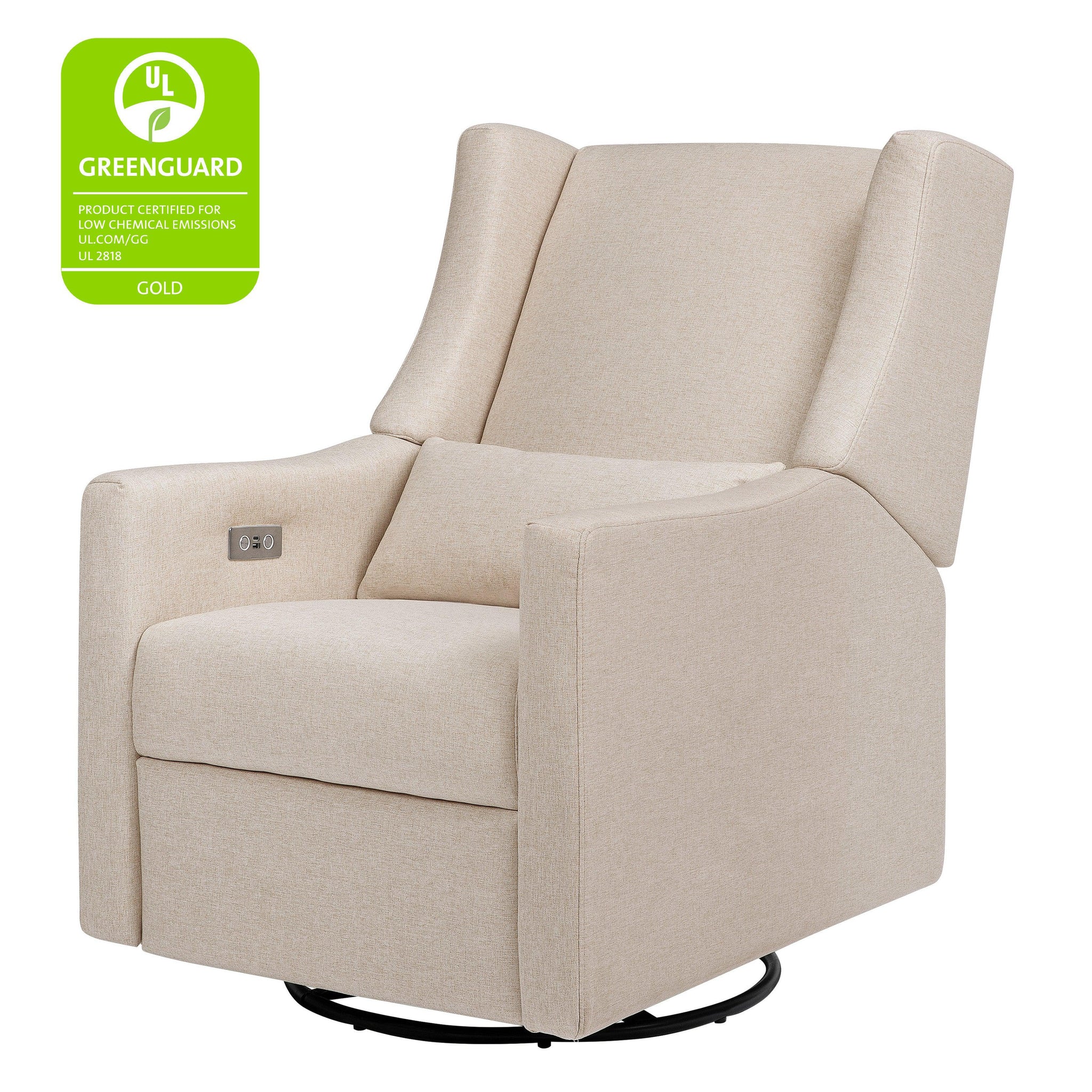 Babyletto Kiwi Electronic Glider Recliner Beach Eco-Weave