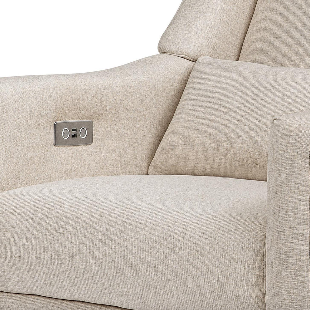 Babyletto - Kiwi Electronic Glider + Recliner - Beach Eco-Weave Performance Fabric-Chairs-Store Pickup - IN STOCK NOW-Posh Baby