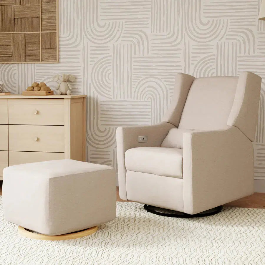 Babyletto - Kiwi Electronic Glider + Recliner - Beach Eco-Weave Performance Fabric-Chairs-In-Stock For Pickup-Posh Baby