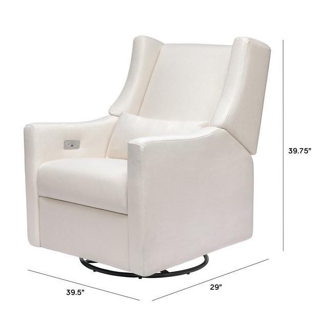 Babyletto - Kiwi Electronic Glider + Recliner - Cream Eco-Weave Performance Fabric-Chairs-Store Pickup - IN STOCK NOW-Posh Baby