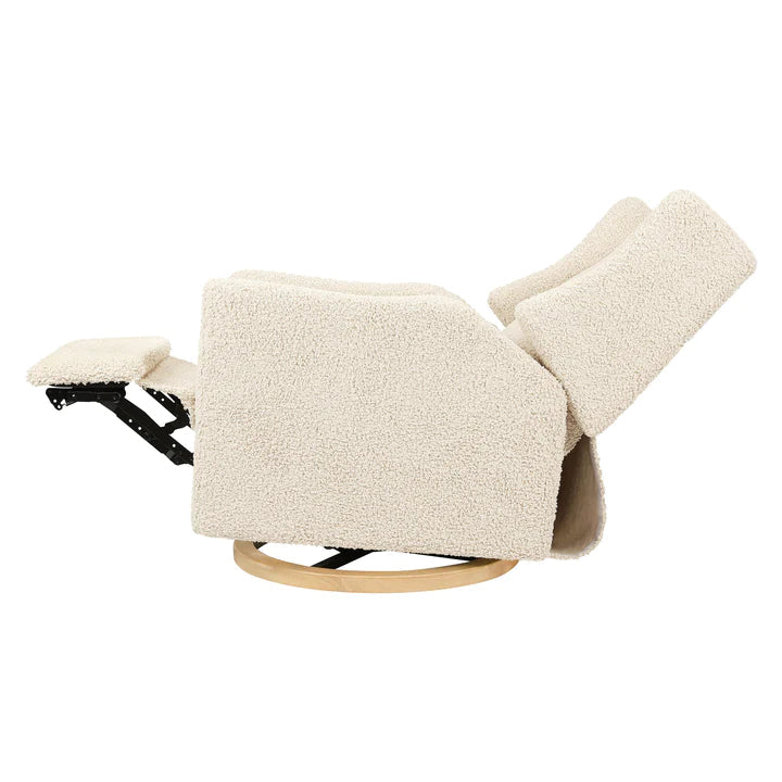 Babyletto - Kiwi Electronic Glider + Recliner - Luxe Almond Teddy Loop with Light Wood Base-Chairs-Store Pickup in 2-5 Weeks / POST RESTOCK DATE - Mid June-Posh Baby