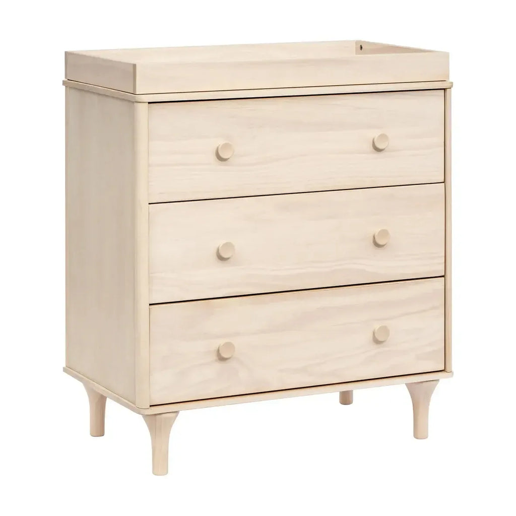 Babyletto - Lolly 3-Drawer Changer Dresser w/ Removable Changing Tray - Washed Natural-Dressers + Changing Tables-Posh Baby