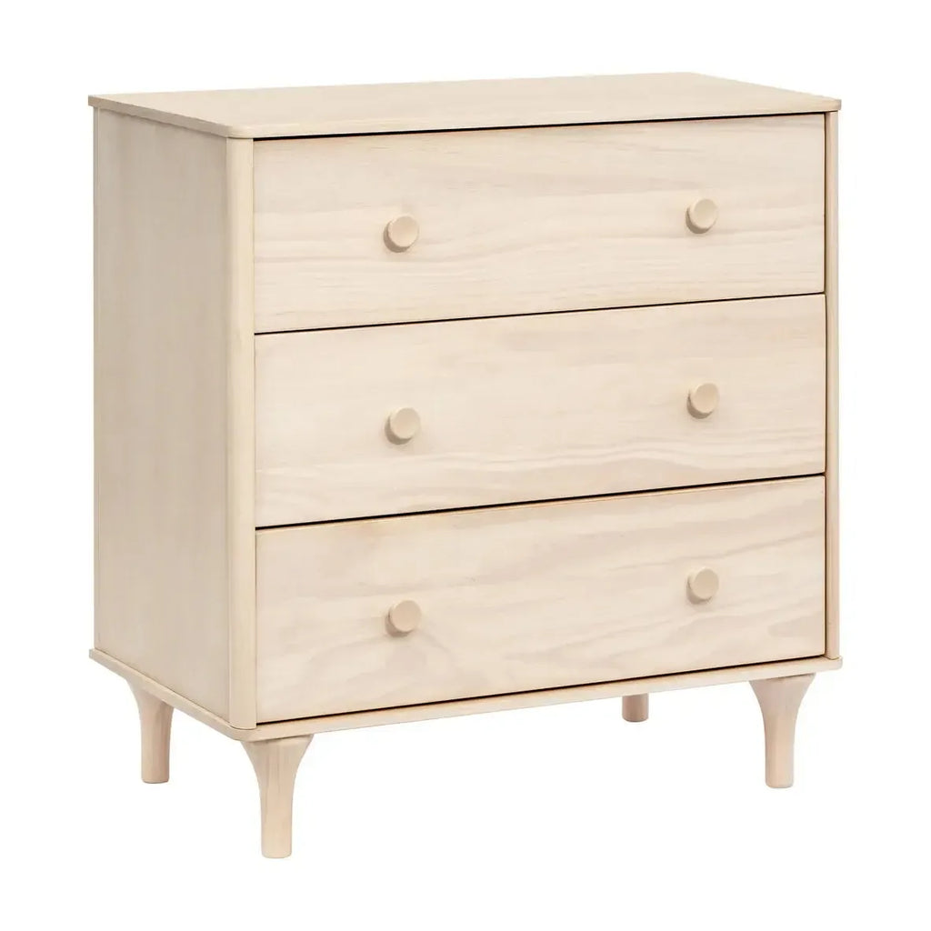 Babyletto - Lolly 3-Drawer Changer Dresser w/ Removable Changing Tray - Washed Natural-Dressers + Changing Tables-Posh Baby