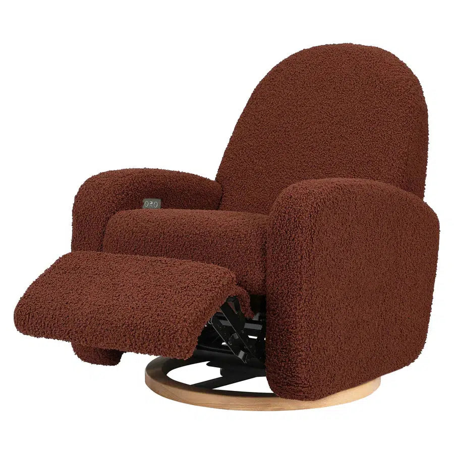 Babyletto - Nami Electronic Glider + Recliner - Luxe Rouge Teddy Loop with Light Wood Base-Chairs-Store Pickup in 2-5 Weeks-Posh Baby