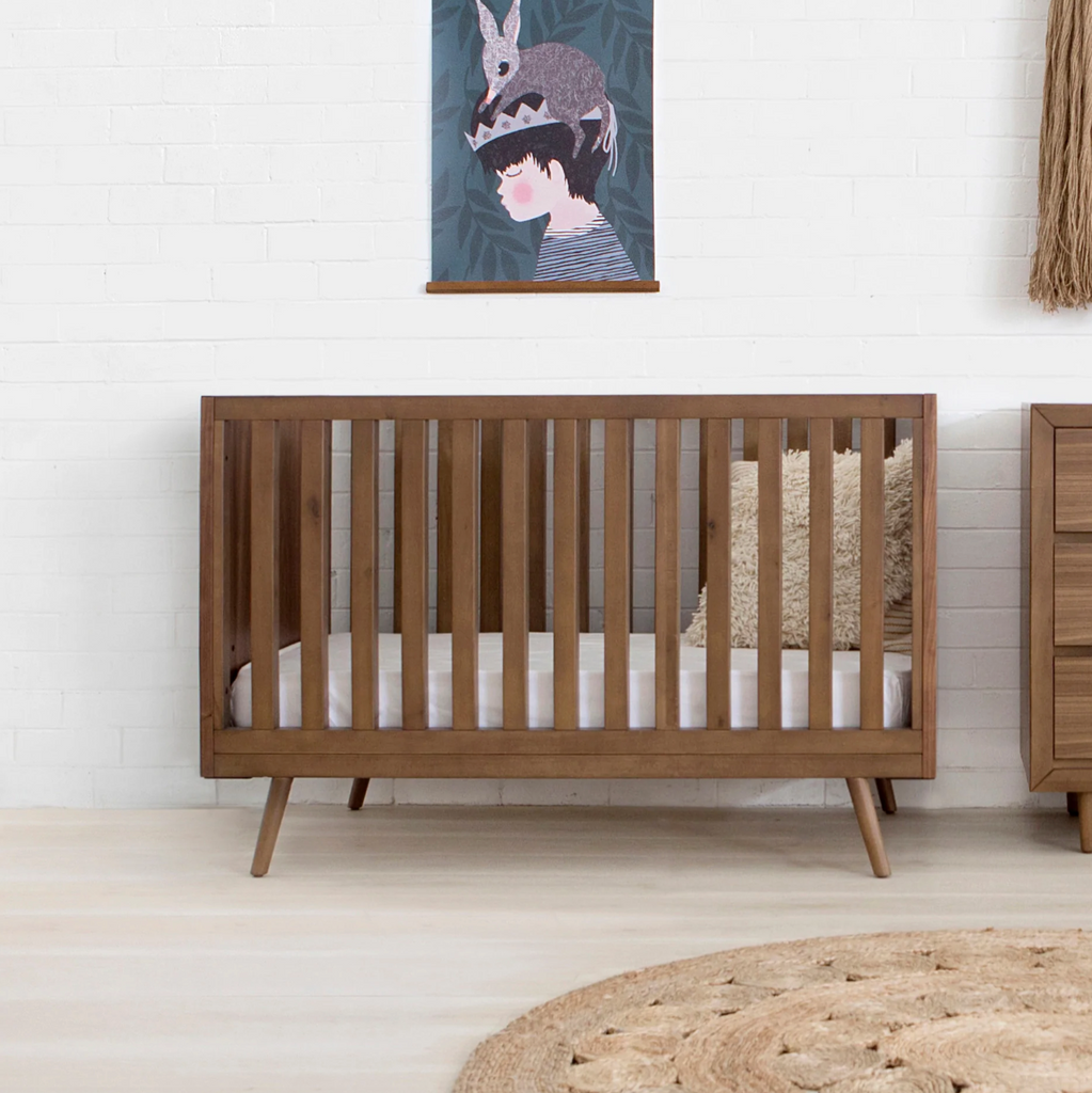 Babyletto - Nifty Timber 3-in-1 Convertible Crib - Walnut-Cribs-Store Pickup in 2-5 Weeks-Posh Baby